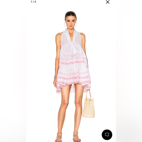 Revolve LISA MARIE FERNANDEZ Sheer Mini Baby Doll Dress size 4 - Picture 1 of 13